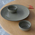Handcrafted Glossy Grey Ceramic Dinner Plate with 2 Serving Bowl - The Earth Store - Dinnerware